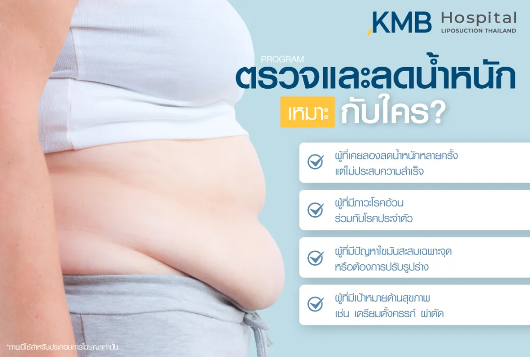 โปรแกรมตรวจและลดน้ำหนักเหมาะกับใคร