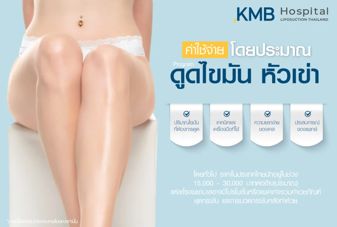 ค่าใช้จ่ายโดยประมาณสำหรับการดูดไขมันหัวเข่า